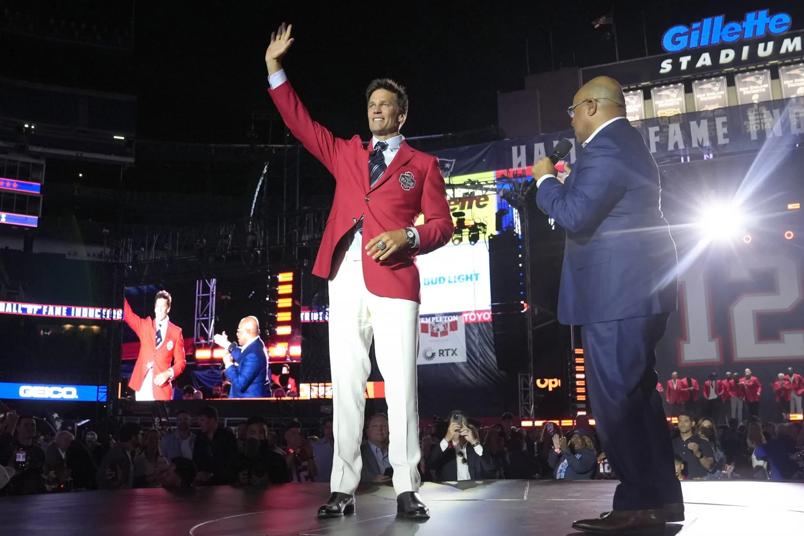 Tom Brady Honored at Patriots Hall of Fame Ceremony