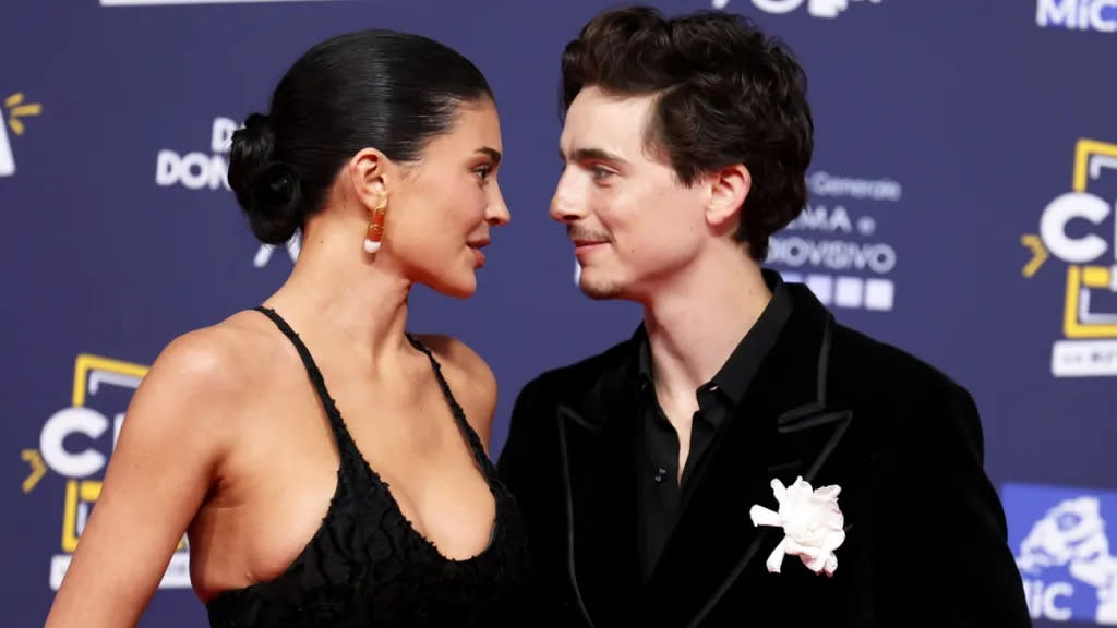 Kylie Jenner and Timothée Chalamet Make Red Carpet Debut in Rome, Share Sweet but Awkward Kiss Moment