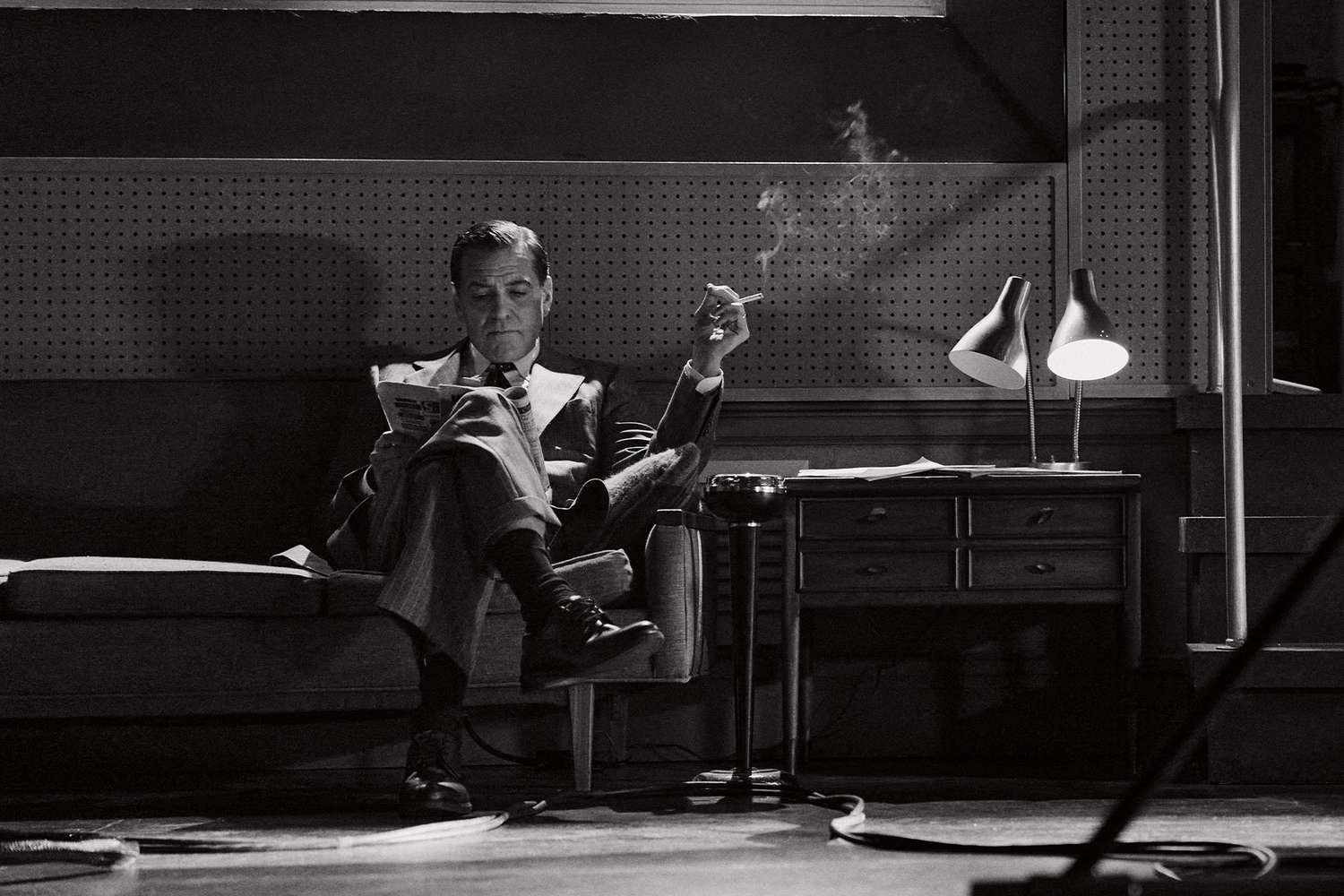 Good Night, and Good Luck Hits Broadway with Clooney and a Stunning 1950s Newsroom Brought to Life